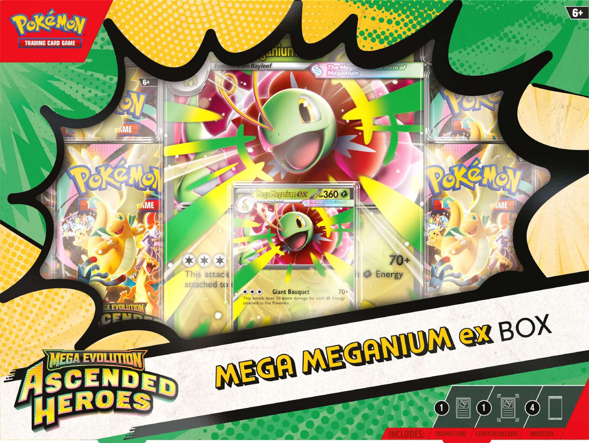 Pokémon TCG: Mega Evolution-Ascended Heroes Mega Meganium/Emboar/Feraligatr ex Box