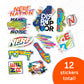 Desert Cactus Nerf Sticker - 12 Sticker Vinyl Decal Laptop Water Bottle Car Scrapbook Sheet Decorations Birthday Favor Party Supplies (2-4)