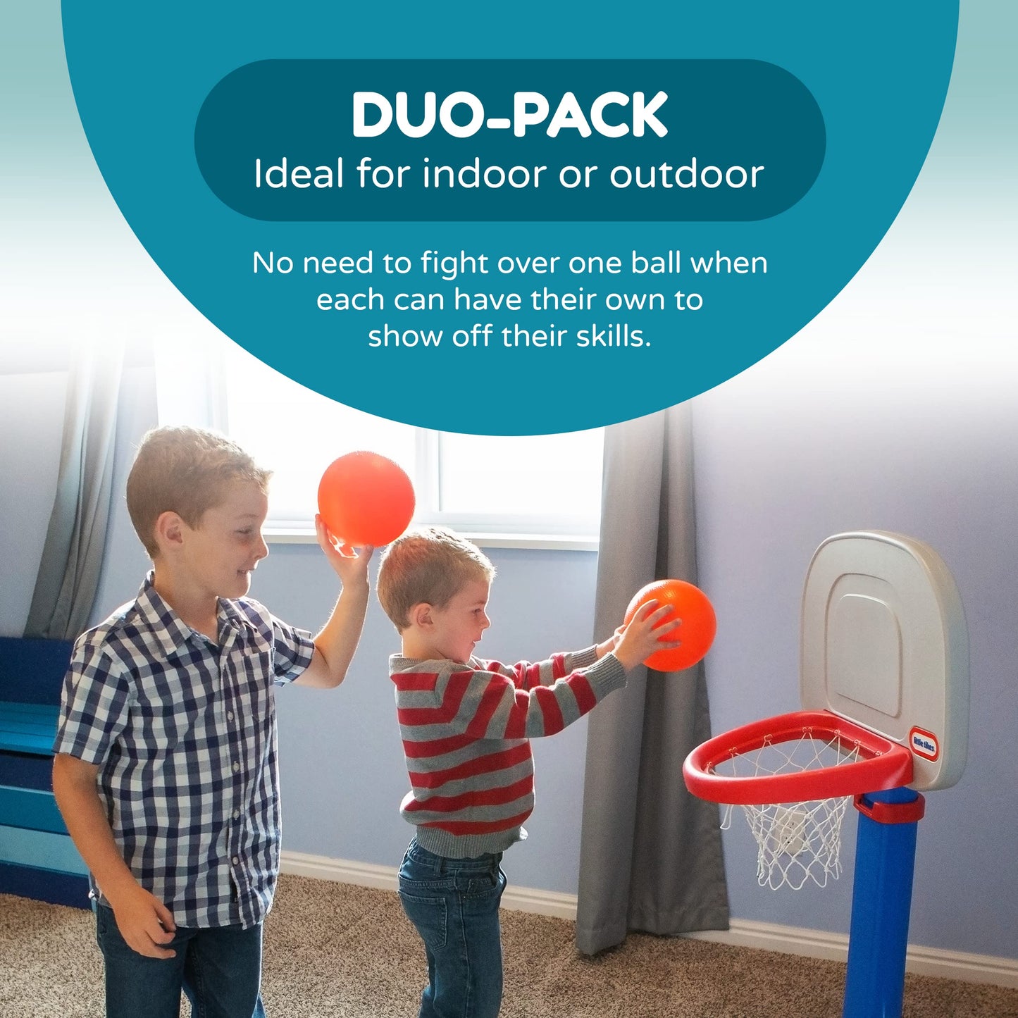 Kids Replacement Basketball | Compatible with Little Tikes Easy Score | Fits Standard Mini Basketball Hoop | Indoor & Outdoor | 6” Diameter | Perfect