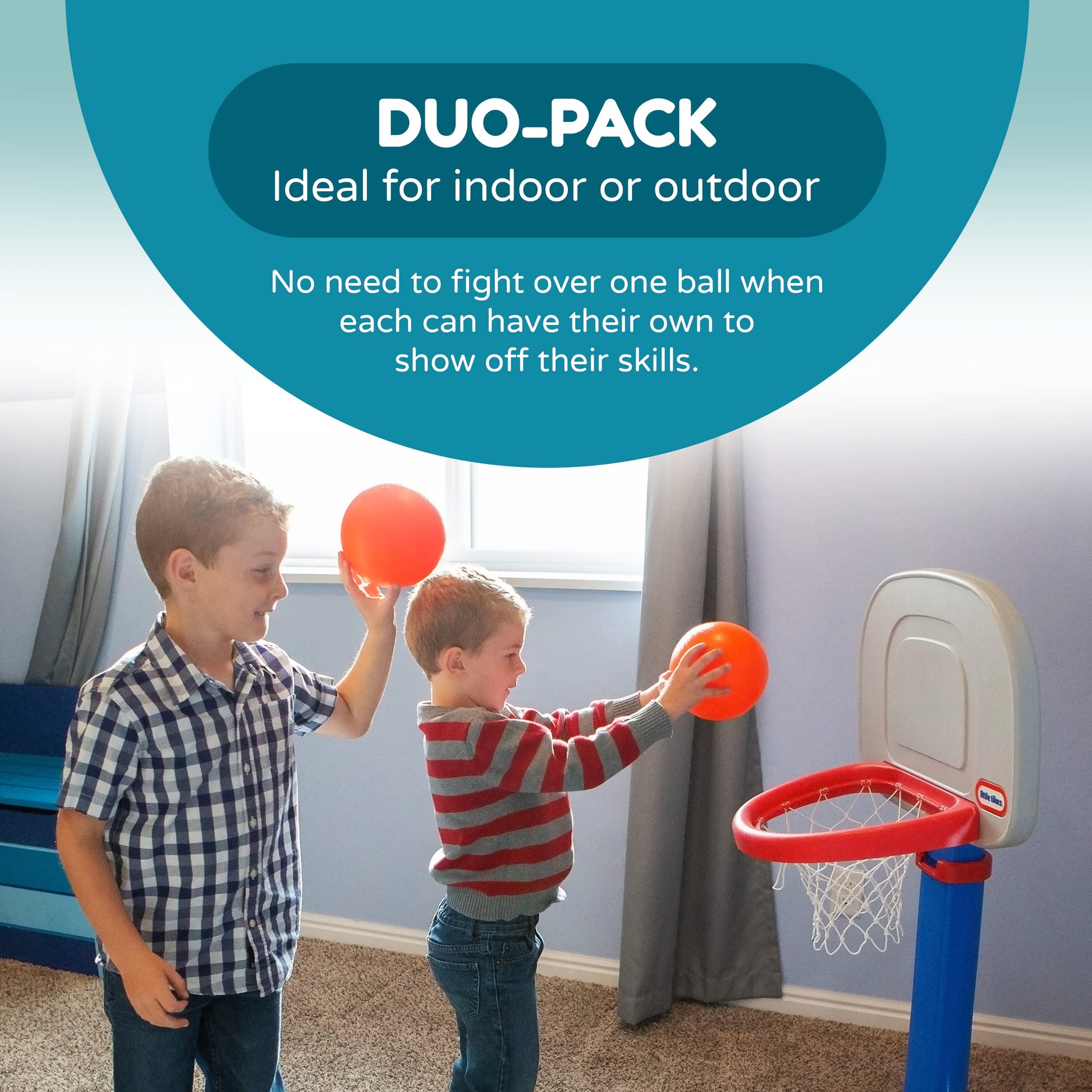 Kids Replacement Basketball | Compatible with Little Tikes Easy Score | Fits Standard Mini Basketball Hoop | Indoor & Outdoor | 6” Diameter | Perfect