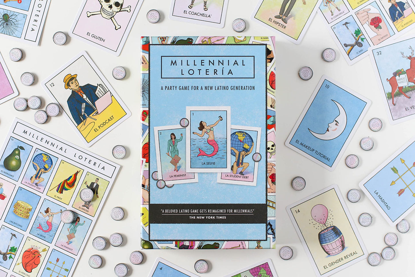 Blue Star Press Millennial Loteria Game: Family Fiesta Edition Mexican Bingo