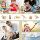 Puzzled 3D Puzzle Deer Wood Craft Construction Model Kit, Fun, Unique & Educational DIY Wooden Toy Assemble Model Unfinished Crafting Hobby Puzzle