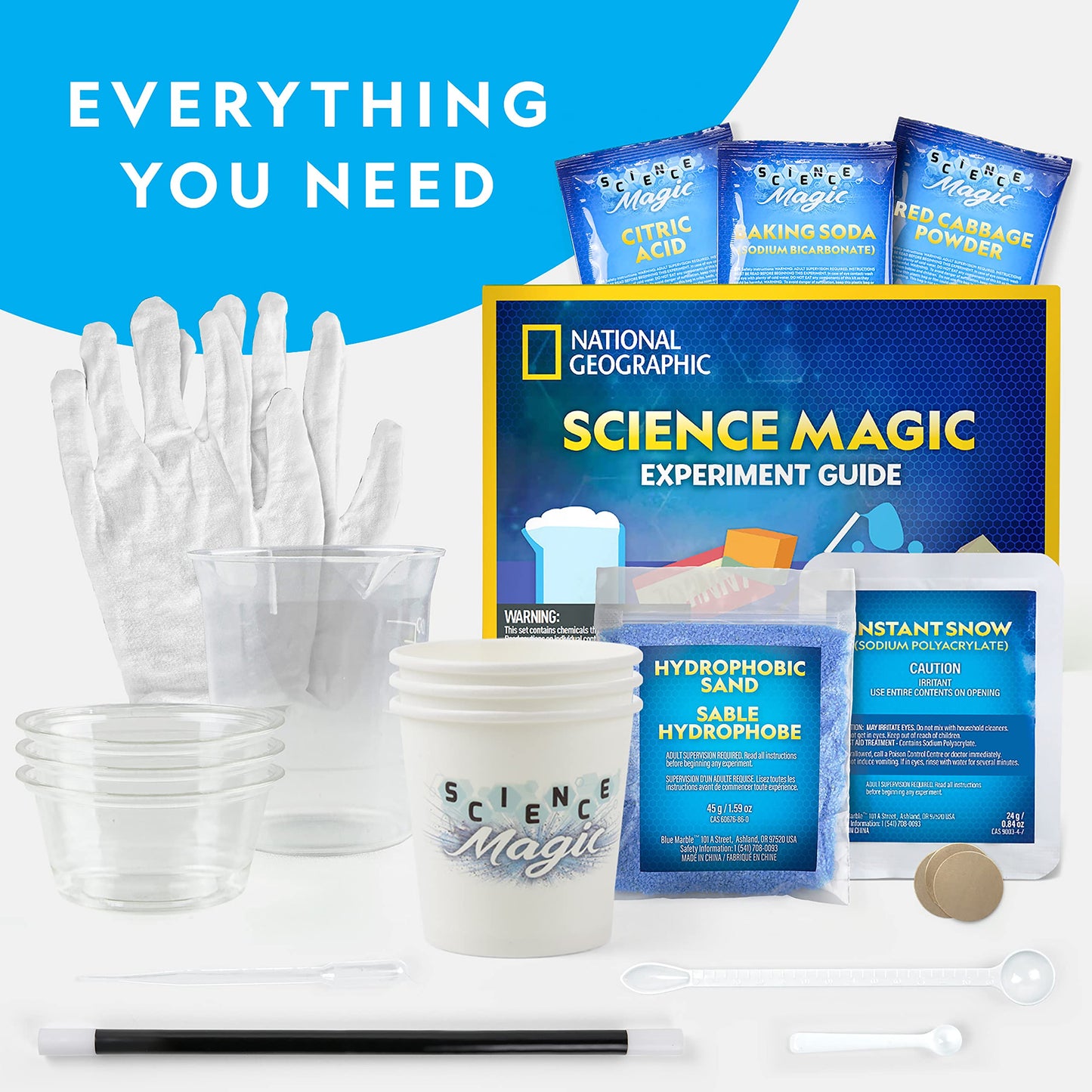 National Geographic Magic Chemistry Set with 10 Tricks for Kids Ages 8-12