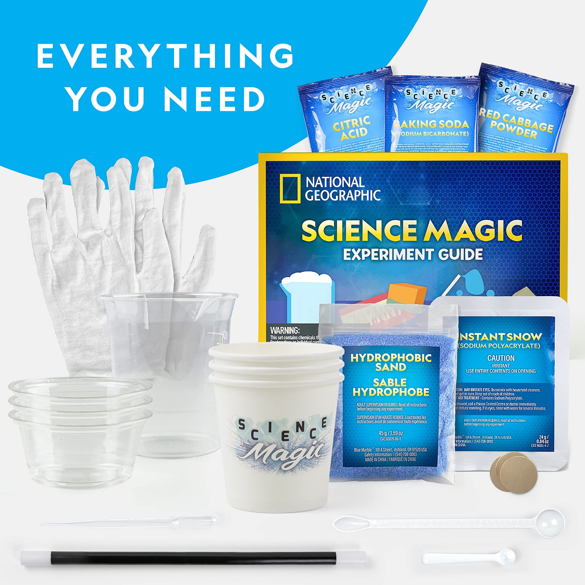 National Geographic Magic Chemistry Set with 10 Tricks for Kids Ages 8-12