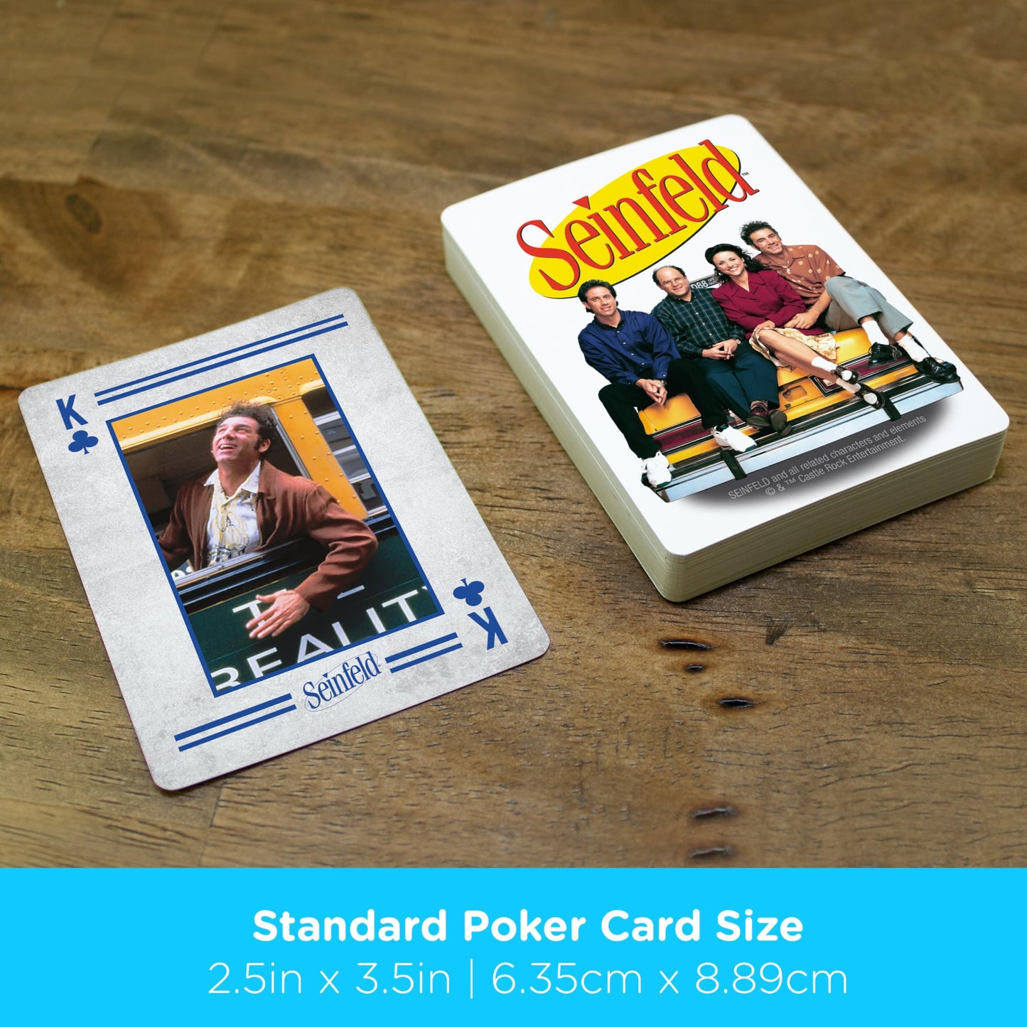 AQUARIUS Seinfeld Playing Cards - Seinfeld Photos Themed Deck of Cards for Your Favorite Card Games - Officially Licensed Seinfeld Merchandise