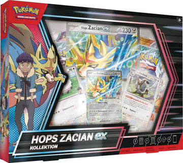 Pokémon - Trading Card Game: Hops Zacian-ex Collection (3 Holographic Promo Cards, 1 Oversized Holographic Card & 4 Booster Packs)