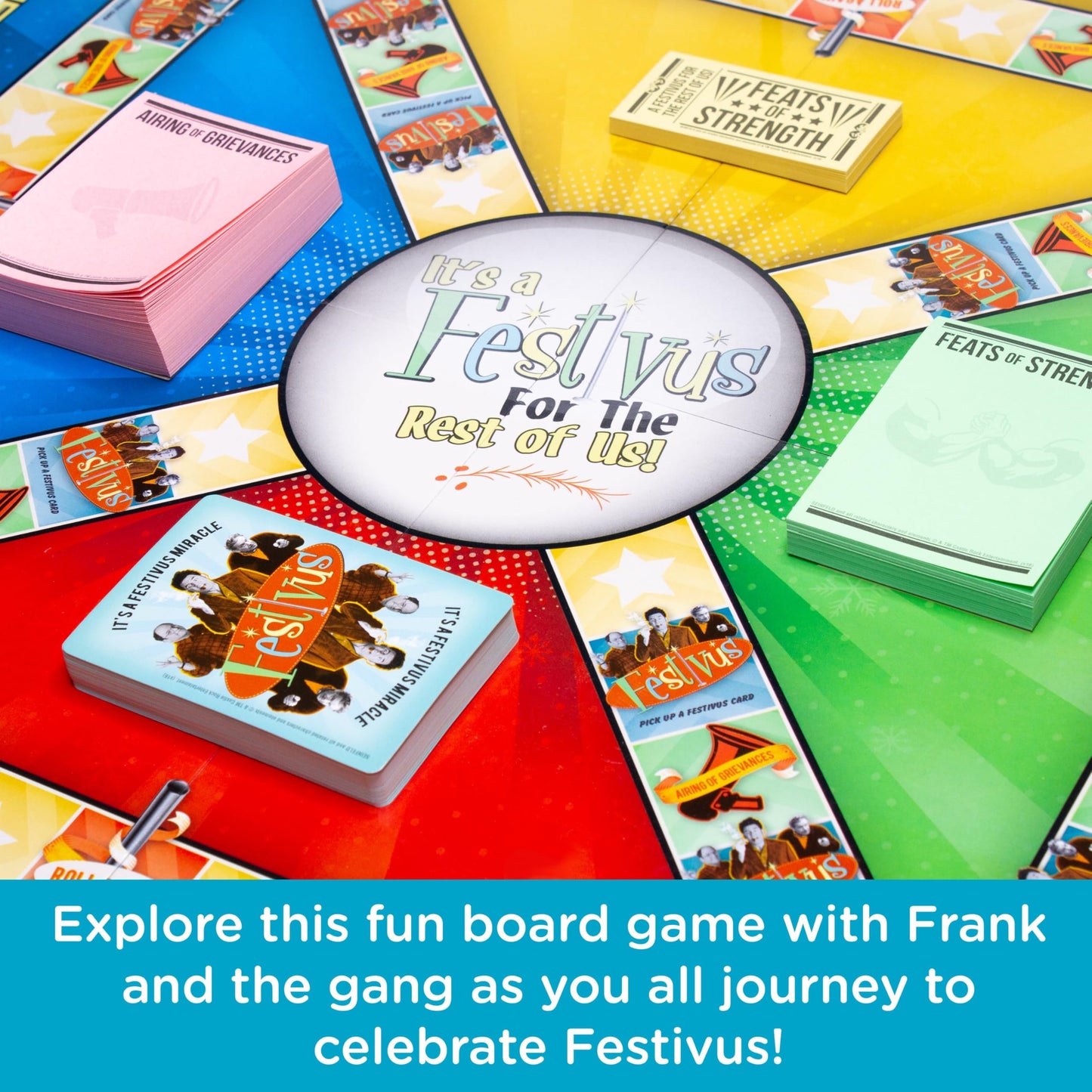AQUARIUS Seinfeld Festivus Board Game - Seinfeld Themed Board Game - Fun Family Holiday Gift for Kids and Adults - Officially Licensed Seinfeld TV