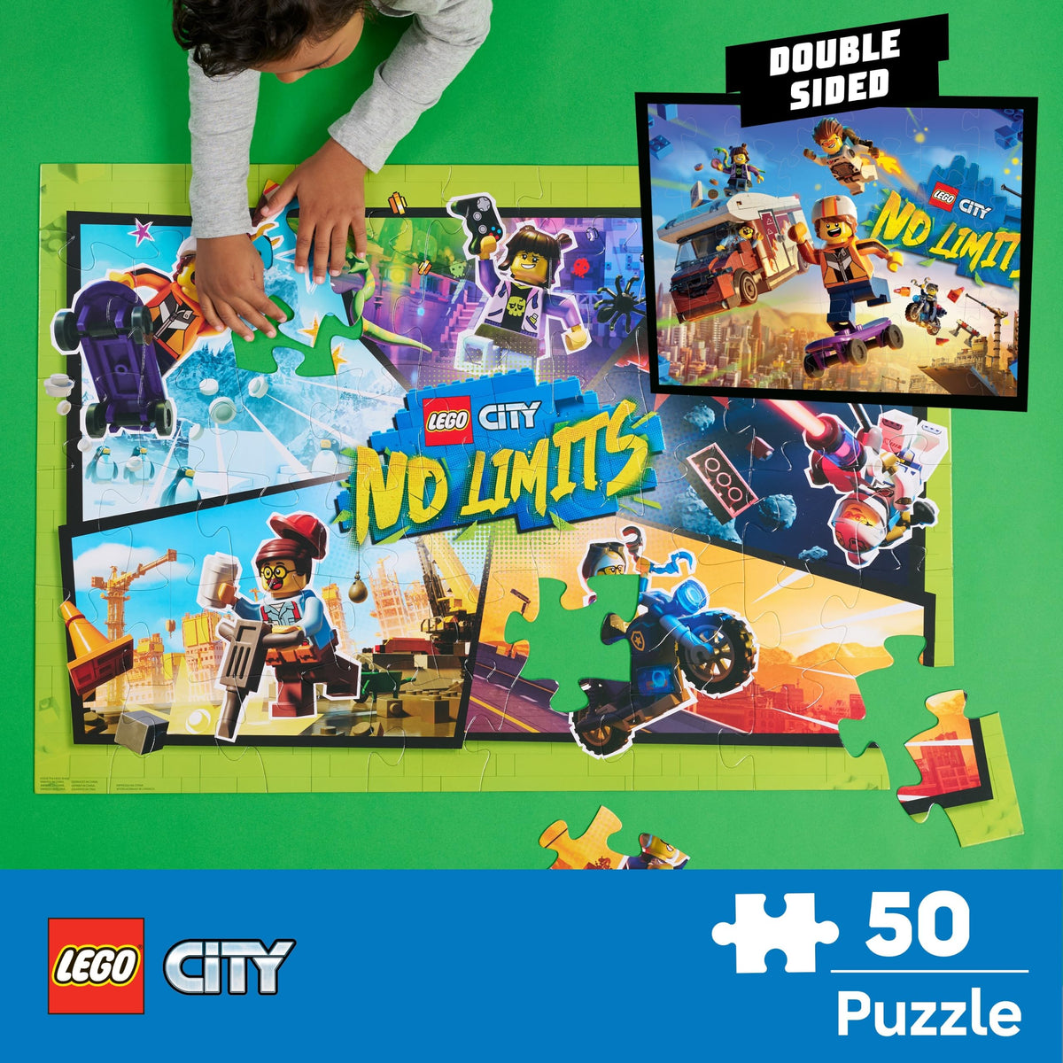 LEGO® City No Limits Double-Sided Floor Puzzle, 50 Pieces