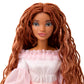 Mattel Disney The Little Mermaid Toys, Celebration Ariel Collectible Doll with Red Hair & Pink Dress, Inspired by the Movie