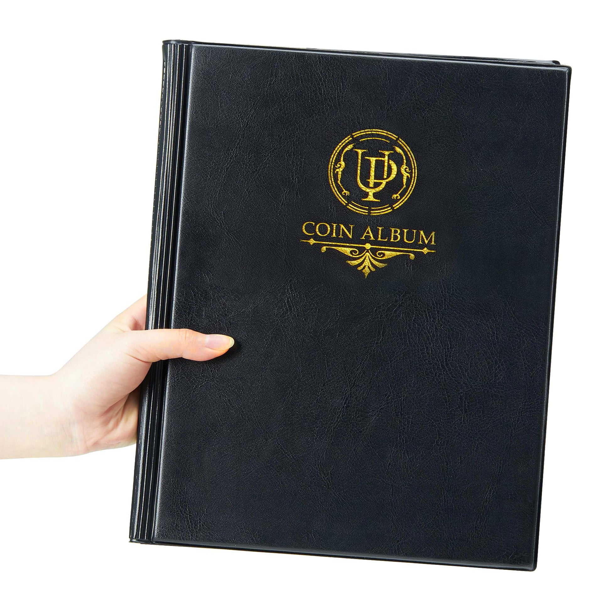 200 Pockets Collecting Album for Coin Flip - Classic Large Capacity Collection Book Coin Holder for Stamps Medals Badges Black CS46BK01