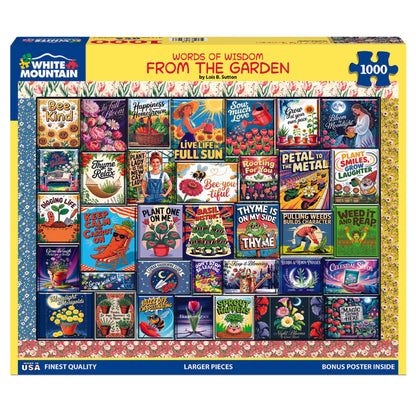 White Mountain 1000 Piece Jigsaw Puzzle, Wisdom from The Garden
