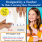 Think2Master Premium 260 Laminated Multiplication & Triangle Division Flash Cards. (All 0-12 X Facts)| Bonus: 2 Dry Erase Markers & 5 Rings. |