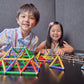 CMS MAGNETICS - (156-Piece Multi-Color Magnet Building Toy Tin Box Case Construction Sticks Set STEM Educational Learning Activity for Brain