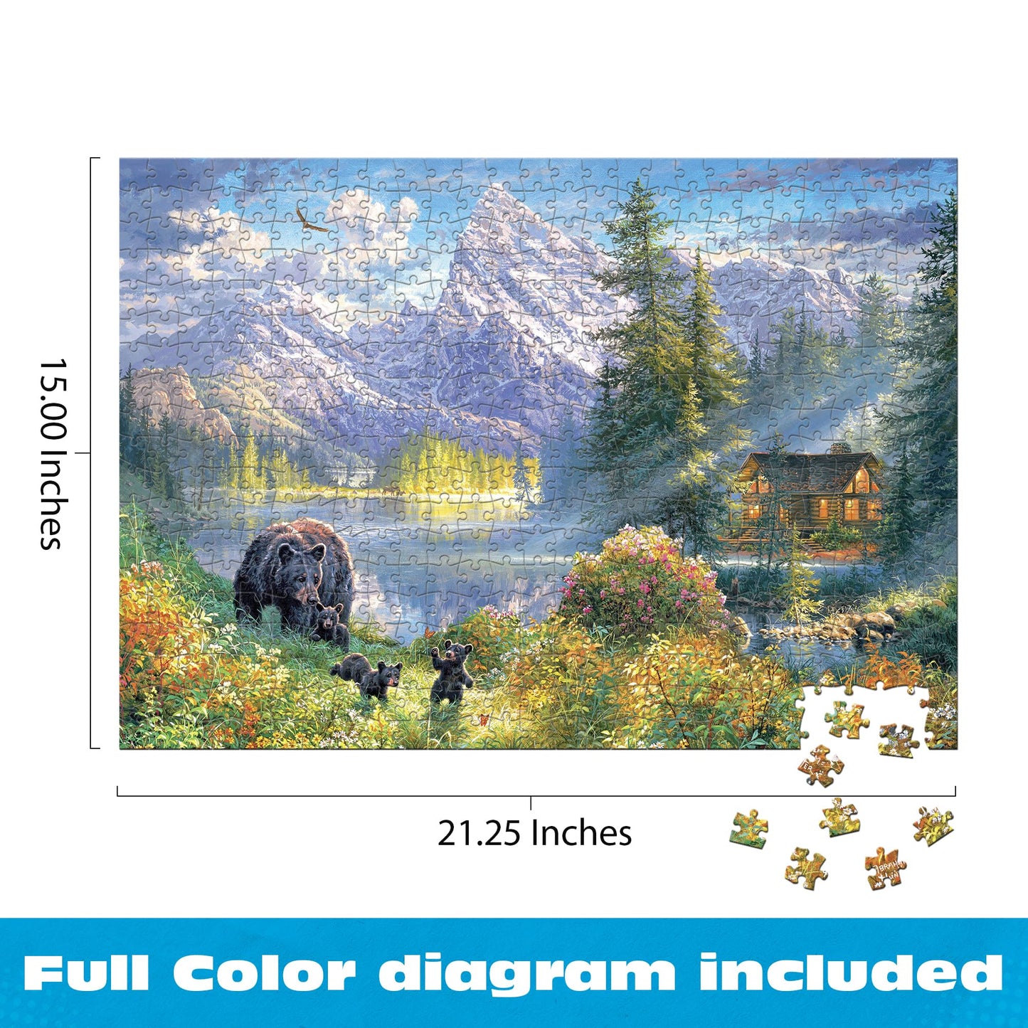 Buffalo Games - Mountain Morning - 500 Piece Jigsaw Puzzle for Adults