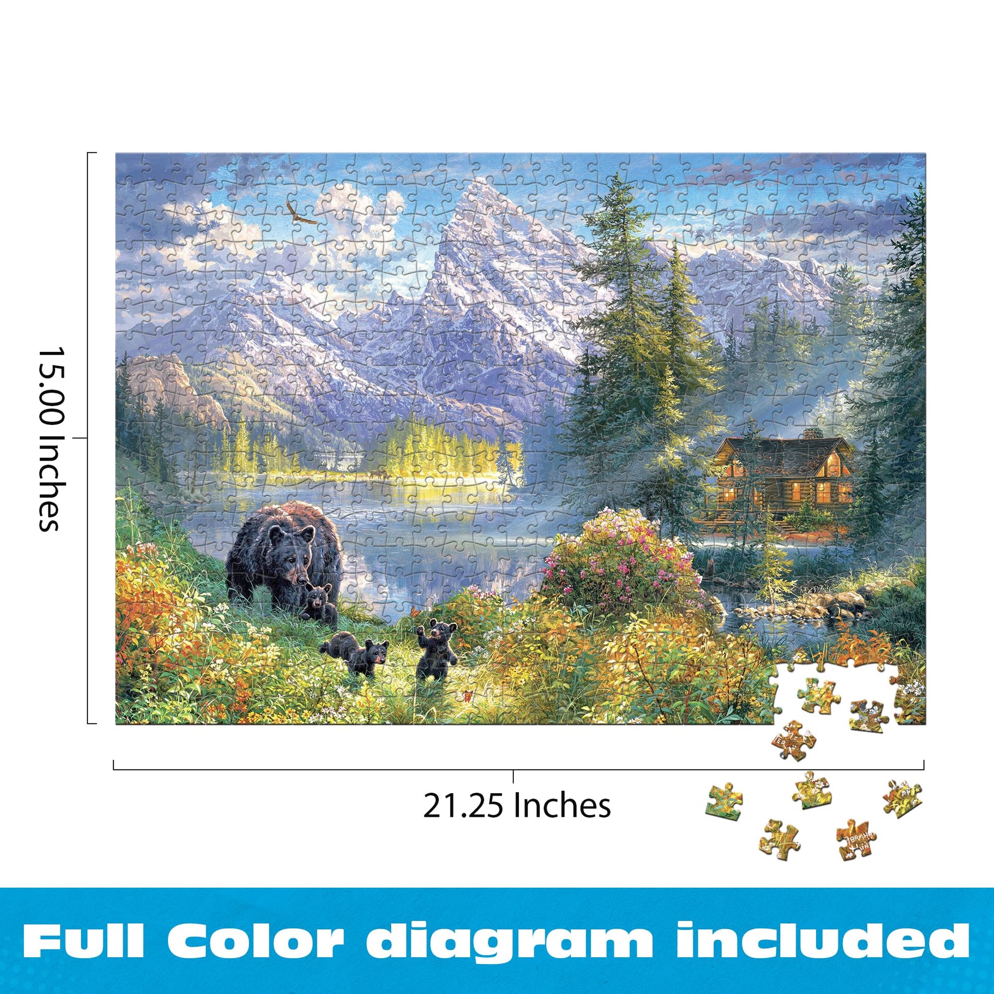 Buffalo Games - Mountain Morning - 500 Piece Jigsaw Puzzle for Adults