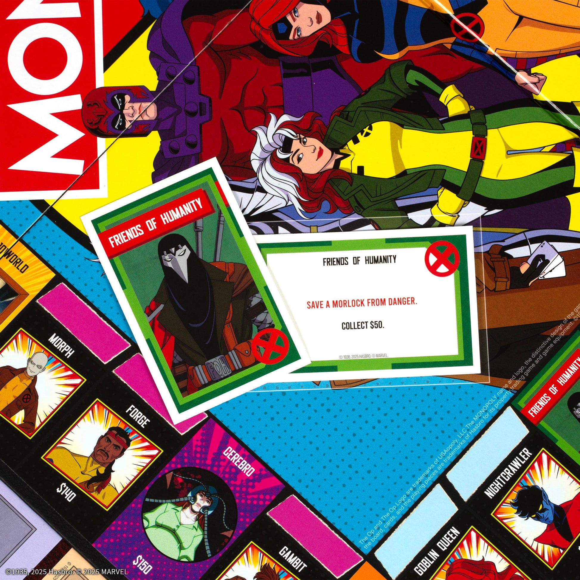 Monopoly: X-Men '97 Edition Board Game, Buy, Sell, Trade Iconic Mutants Like Wolverine, Magneto, Rogue & More, Featuring 6 Custom X-Men Themed Tokens