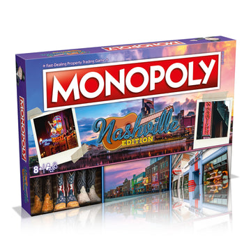 Monopoly Board Game Nashville Edition: 2-6 Players Family Board Games for Kids and Adults, Board Games for Kids 8 and up, for Kids and Adults, Ideal
