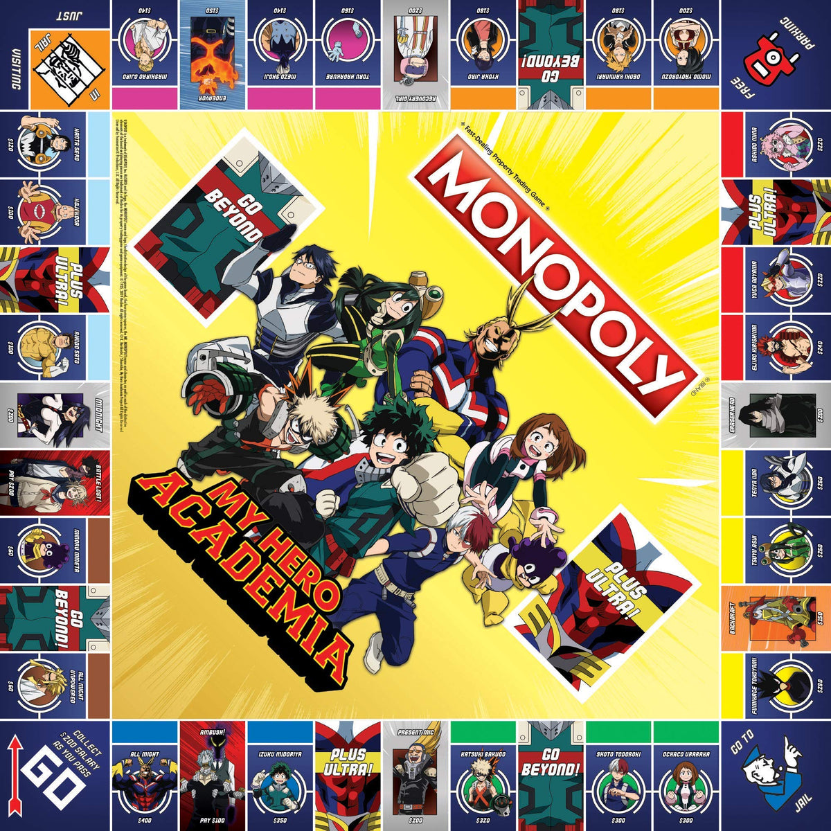Monopoly: My Hero Academia Board Game | Buy, Sell, Trade Fan-Favorite Heroes from The Popular Anime Show | Classic Monopoly Game | Officially-Licensed