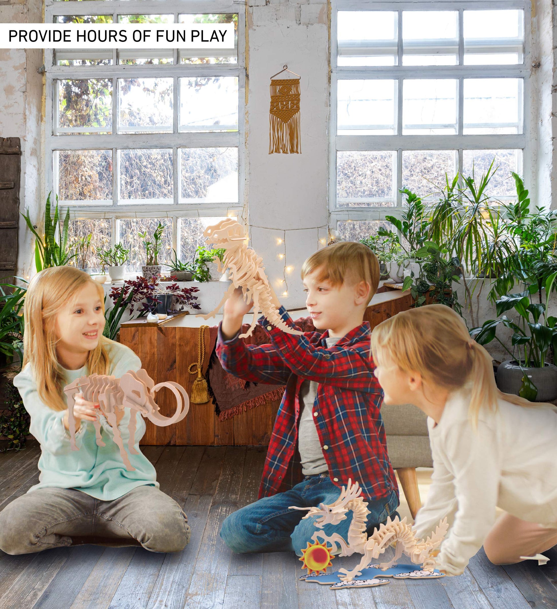 Puzzled 3D Puzzle Woolly Mammoth Wood Craft Construction Model Kit, Fun Unique & Educational DIY Wooden Toy Assemble Model Unfinished Crafting Hobby