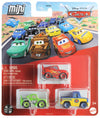 Disney Cars Mini Racers 3-Pack: Lightning McQueen, Vitoline #24 Brick Yardley, Dexter Hoover