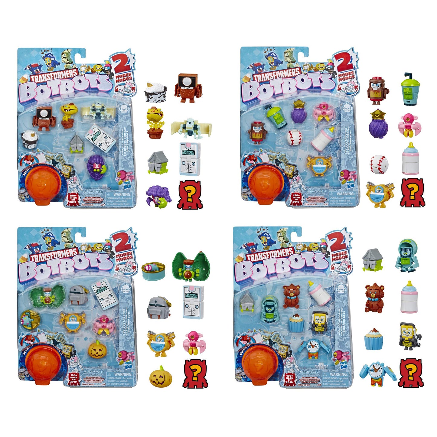 Transformers Toys Botbots Series 3 Goo-Goo Groopies 8 Pack - Mystery 2-in-1 Collectible Figures! Kids Ages 5 & Up (Styles & Colors May Vary) by Hasbro