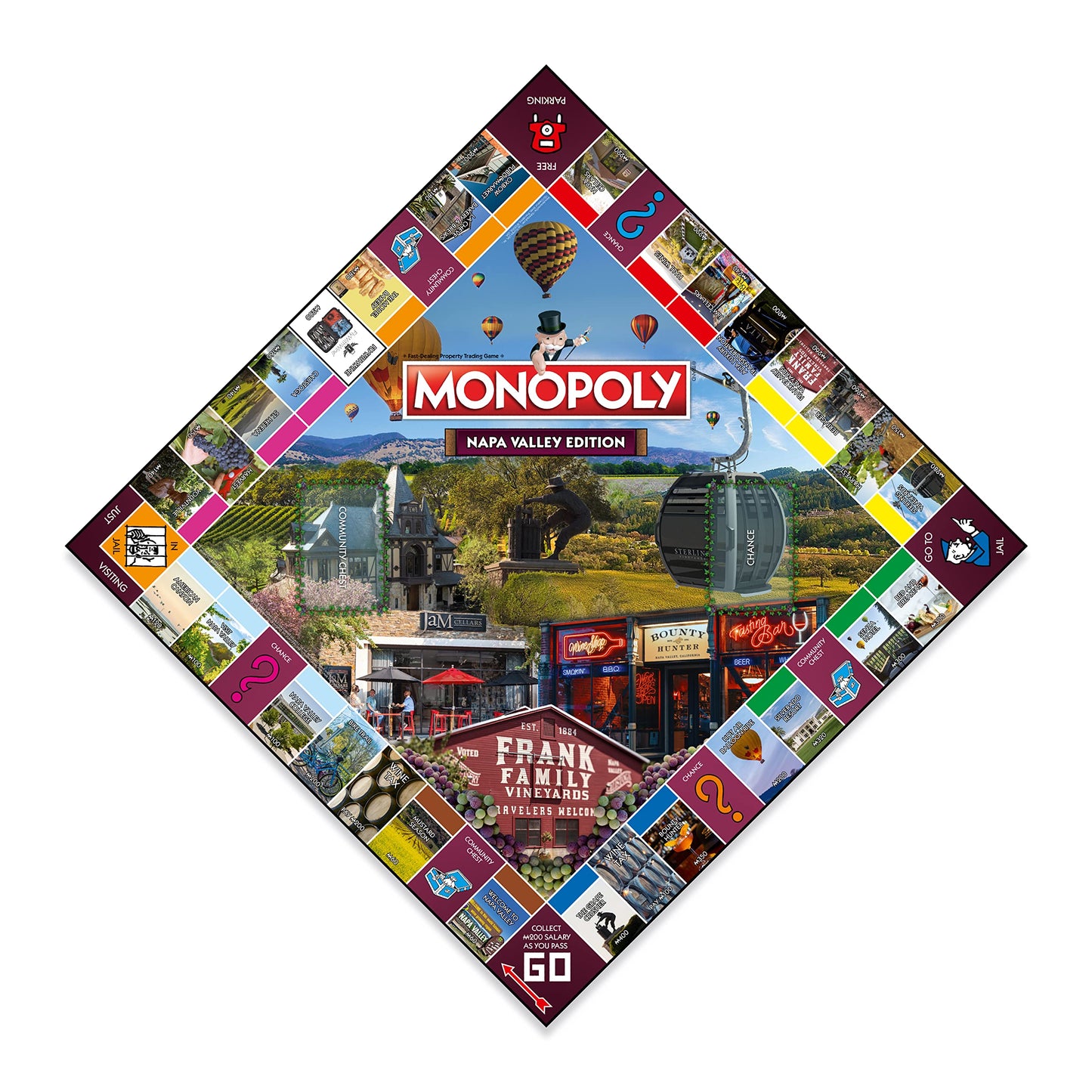 Monopoly Board Game Napa Valley Edition: 2-6 Players Family Board Games for Kids and Adults, Board Games for Kids 8 and up, for Kids and Adults, Ideal
