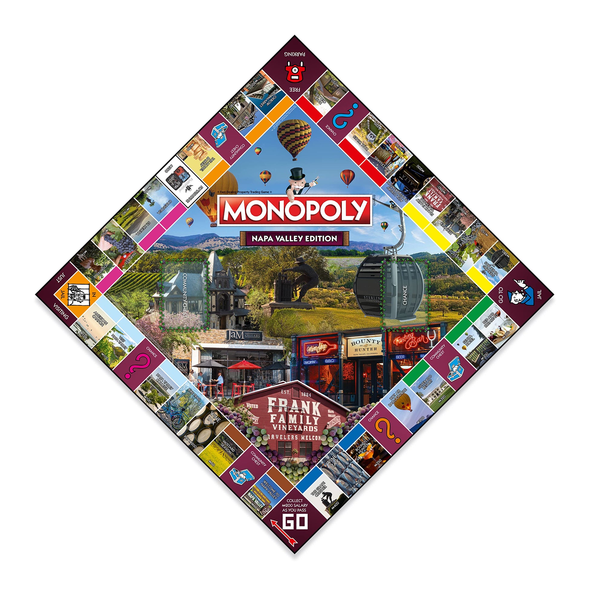 Monopoly Board Game Napa Valley Edition: 2-6 Players Family Board Games for Kids and Adults, Board Games for Kids 8 and up, for Kids and Adults, Ideal