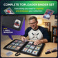 HEYKOVO Top Loader Binder 289 Cards I with 20 Toploaders and 2 Stands I Black Carbon PU Toploader Binder holds 3x4 inch Baseball, Football, Sports