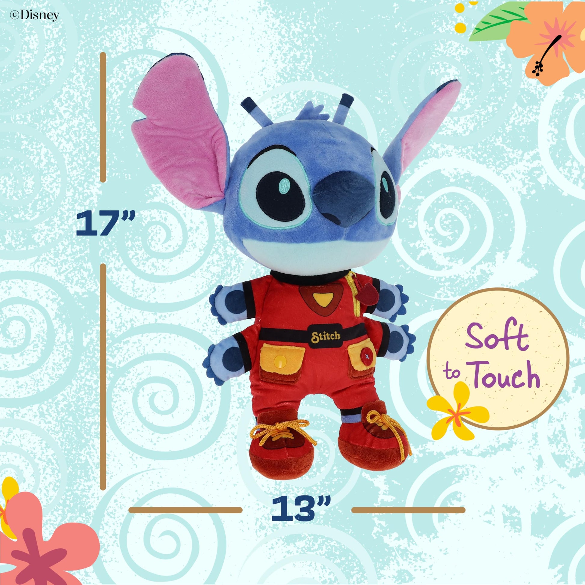 Kids Preferred - Disney Stitch Dress and Play Plush for Babies and Toddlers