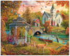 White Mountain 1000 Piece Jigsaw Puzzle Fall and Autumn, The River Church