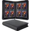 KUOOKING Top loader Binder, Holds 128+ Toploaders, 4 Pocket Top Loader Card Storage Case, Double-Sided Pockets for trading card in 3 x 4'' Toploaders