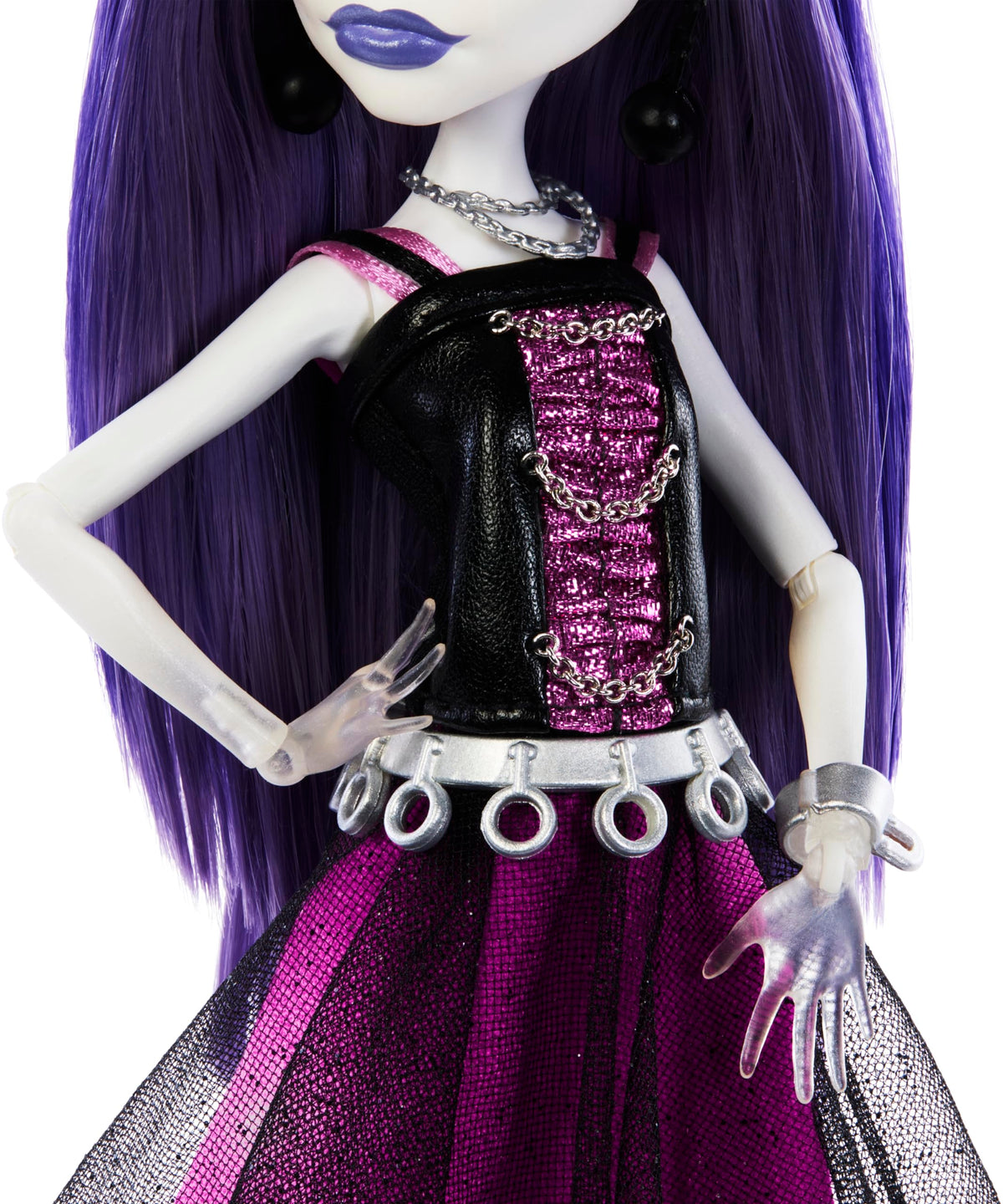 Monster High Booriginal Creeproduction Doll, Spectra Vondergeist Collectible Reproduction with Doll Stand, Diary & Pet Ferret Rhuen