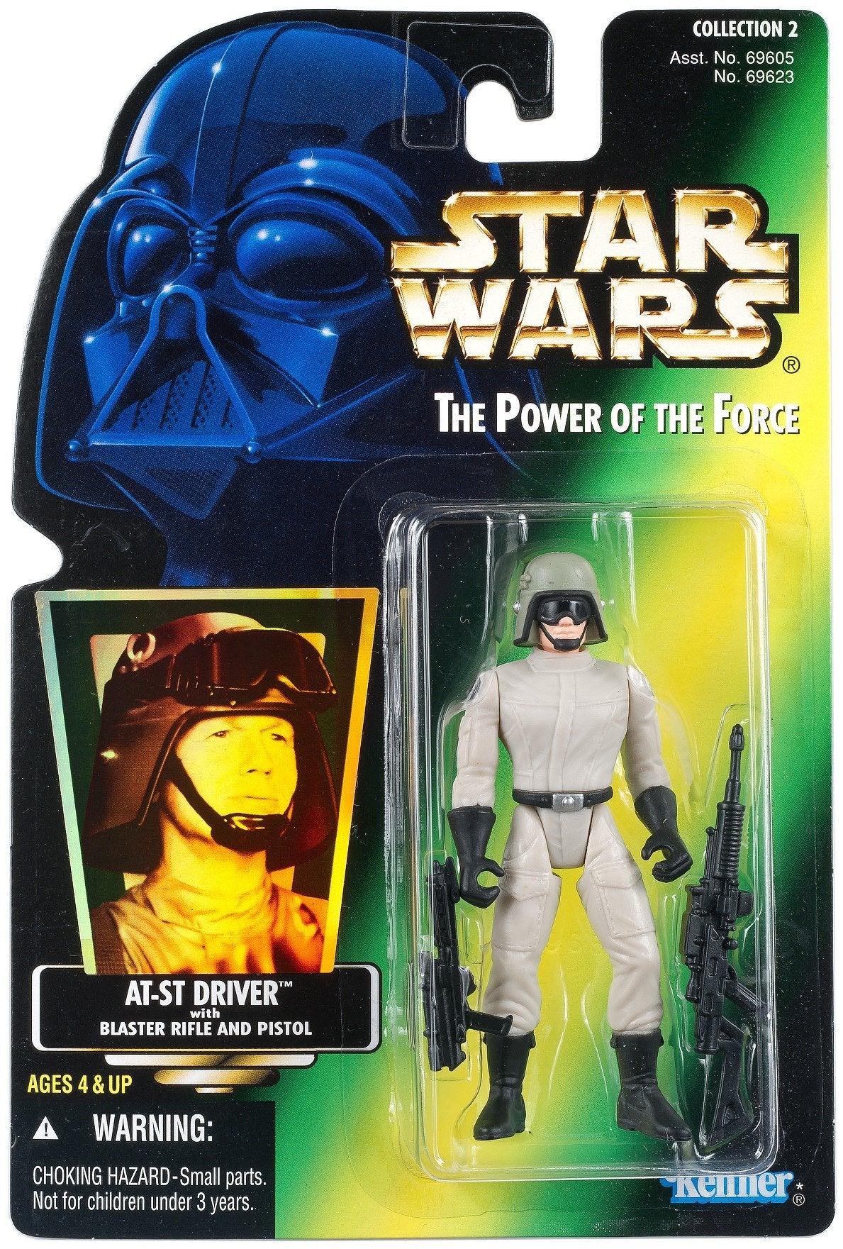 Space Movie Snow Walker Driver with Blaster Rifle and Pistol