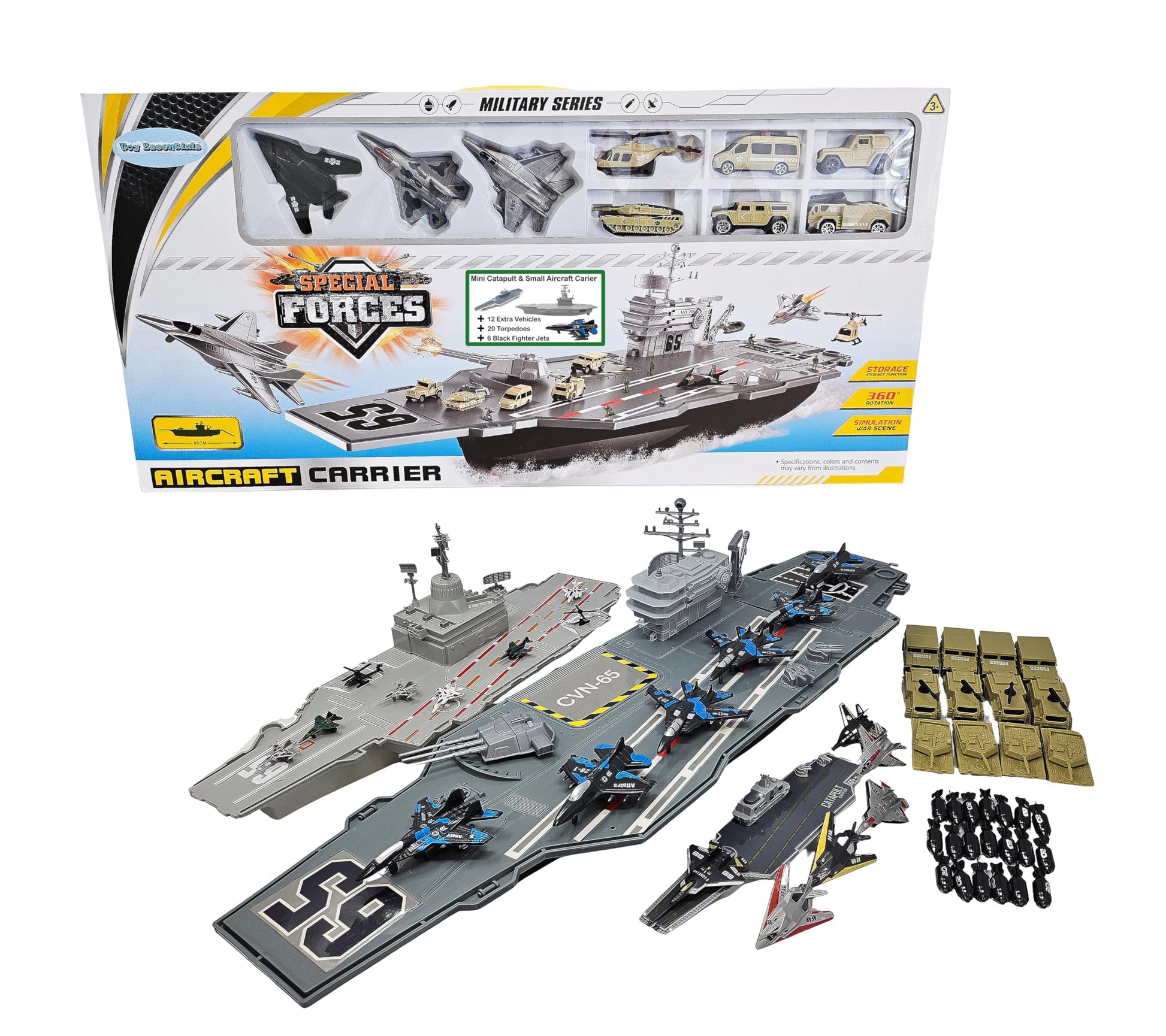 Toy Essentials Ultimate Large Aircraft Carrier Battle Fleet