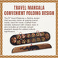 Africa Heartwood Project African Oware Mancala Board - Extended Size, Hand-Carved Solid Wood with Elephant Design, Wooden Folding Mancala 21" Board