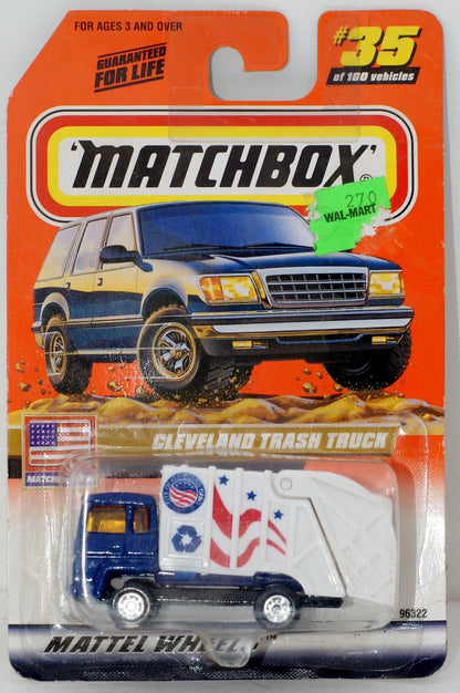 1999 Matchbox USA Cleveland Trash Truck #35 of 100