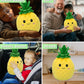 DolliBu Snug-Mooshies Pineapple Stuffed Toy - Super Squishy Cheerful Plush Fruit for Girls and Boys, Cute Pineapple Plush Toy for Stress Relief