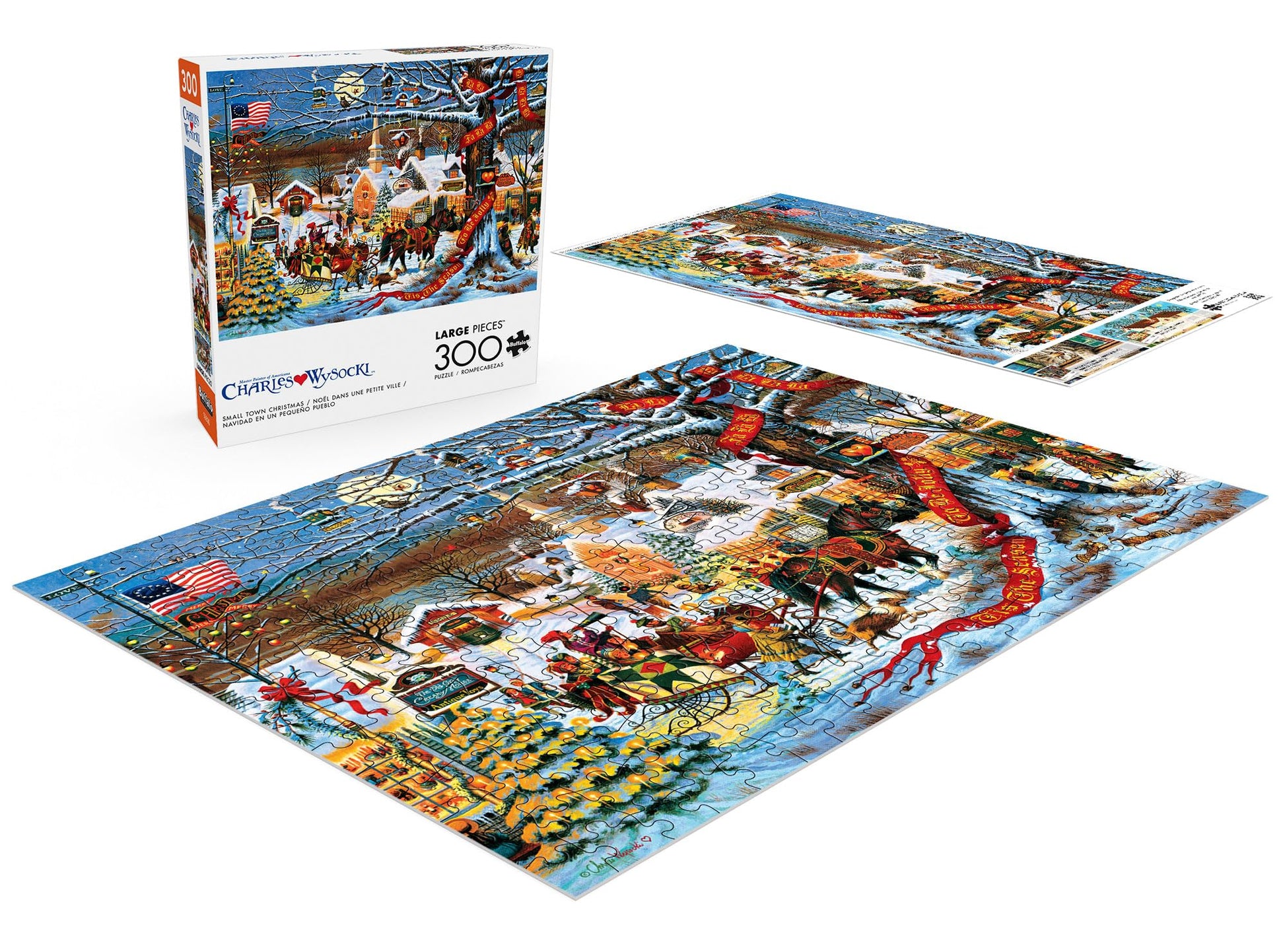 Buffalo Games - Charles Wysocki - Small Town Christmas - 300 Piece Puzzle