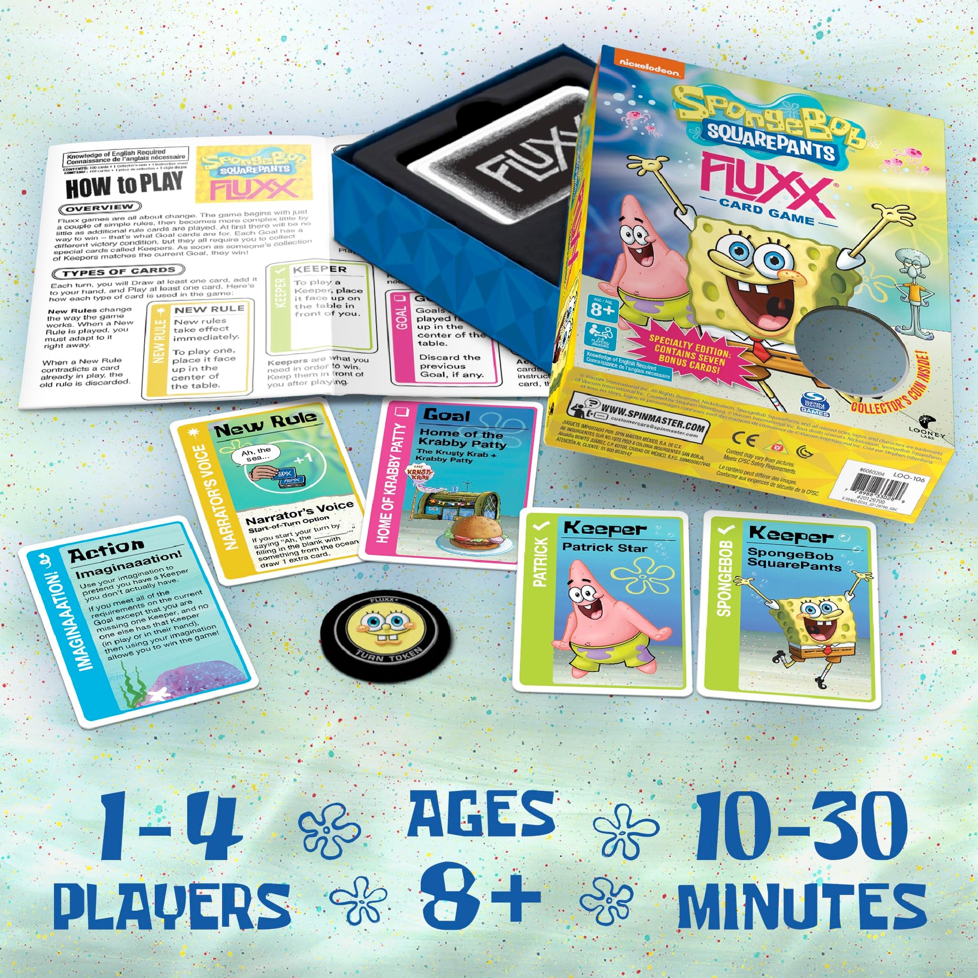 Spongebob Fluxx Card Game - Bikini Bottom Adventure with Hilarious Gameplay