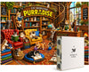 Cat Puzzle for Adults 1000 Pieces - Cozy Bookstore Library Cats Jigsaw