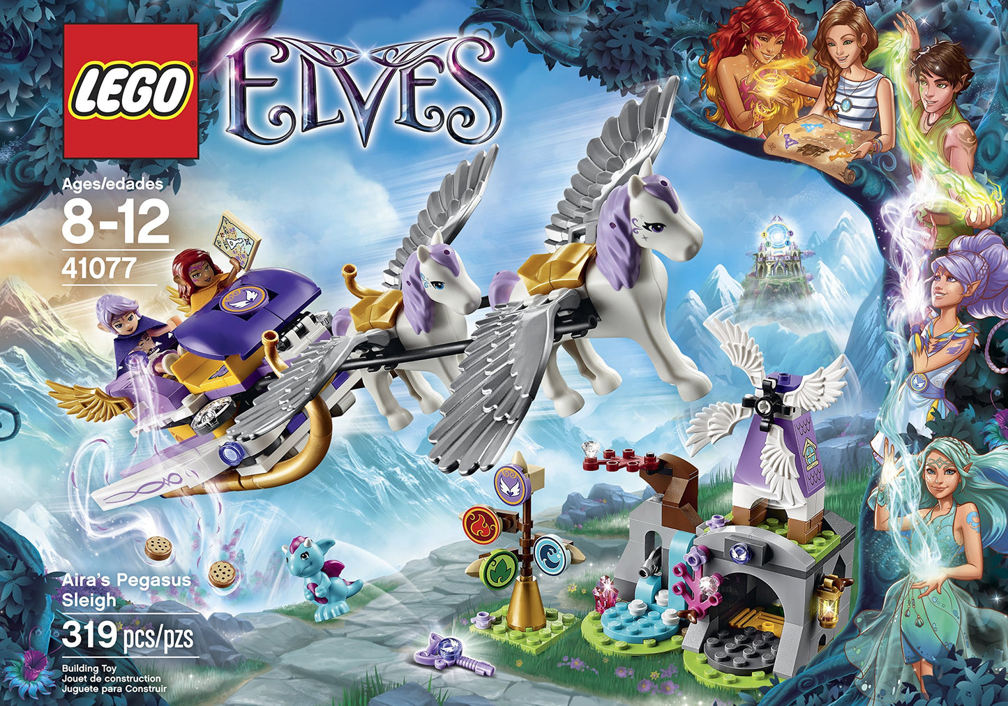 LEGO Elves 41077 Aira's Pegasus Sleigh Building Kit