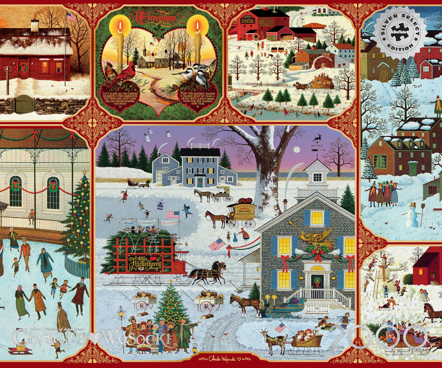 Buffalo Games - Charles Wysocki Winter Collage - 2000 Piece Jigsaw Puzzle