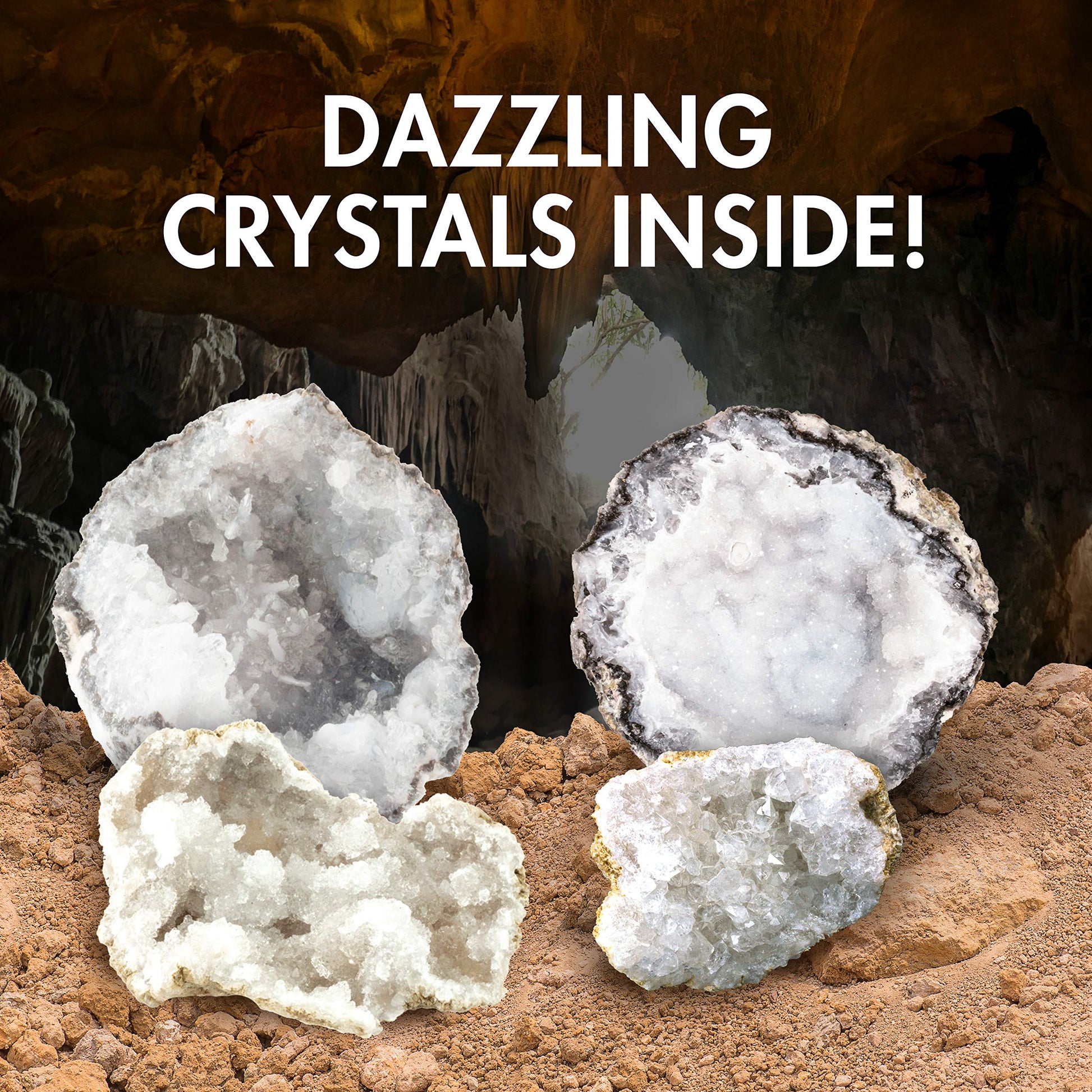 25 Break Your Own Large Premium Moroccan Geodes with Safety Goggles