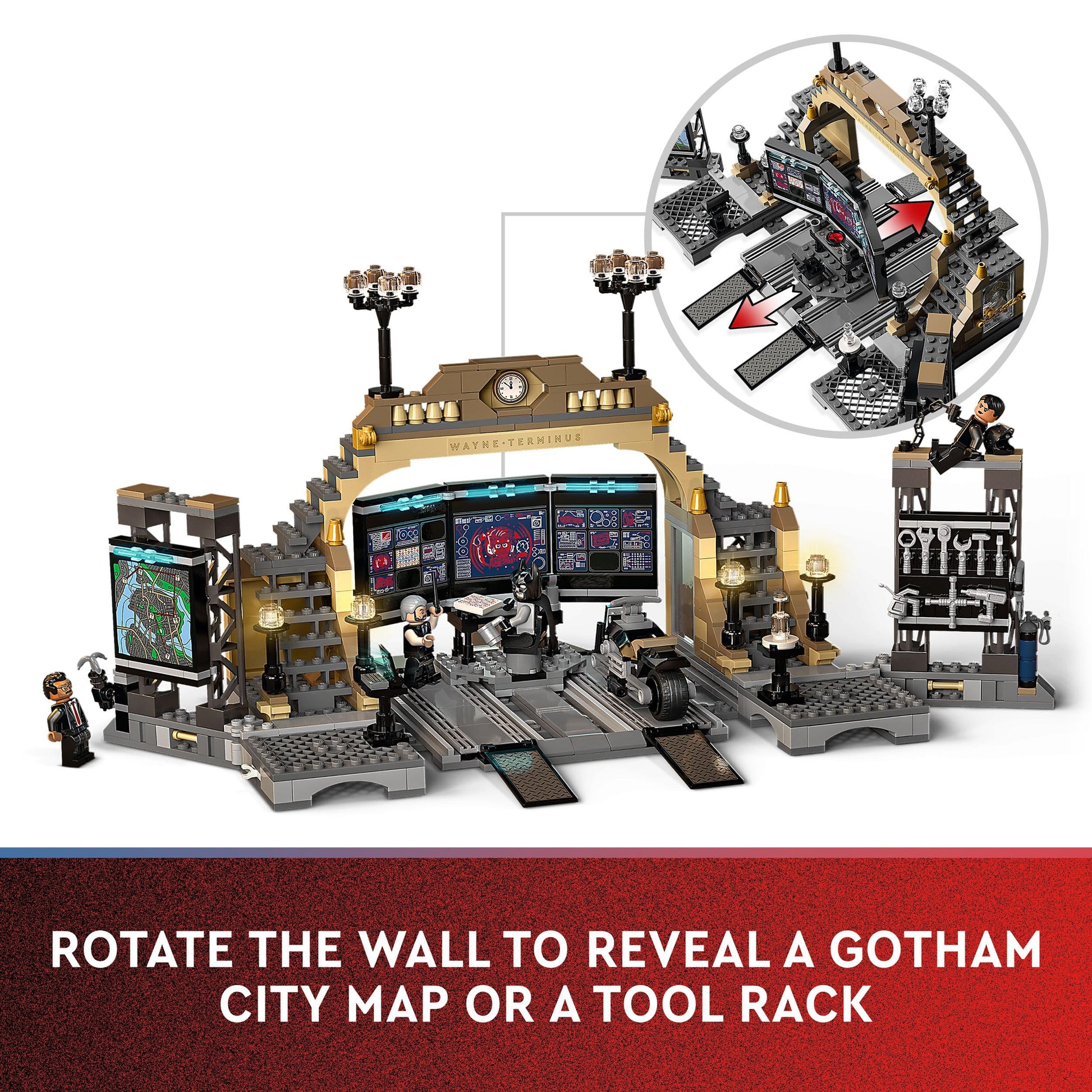 LEGO DC Batman Batcave: The Riddler Face-Off 76183 Building Kit; Cool Gotham City Batcave Toy for Kids Aged 8+ (581 Pieces)