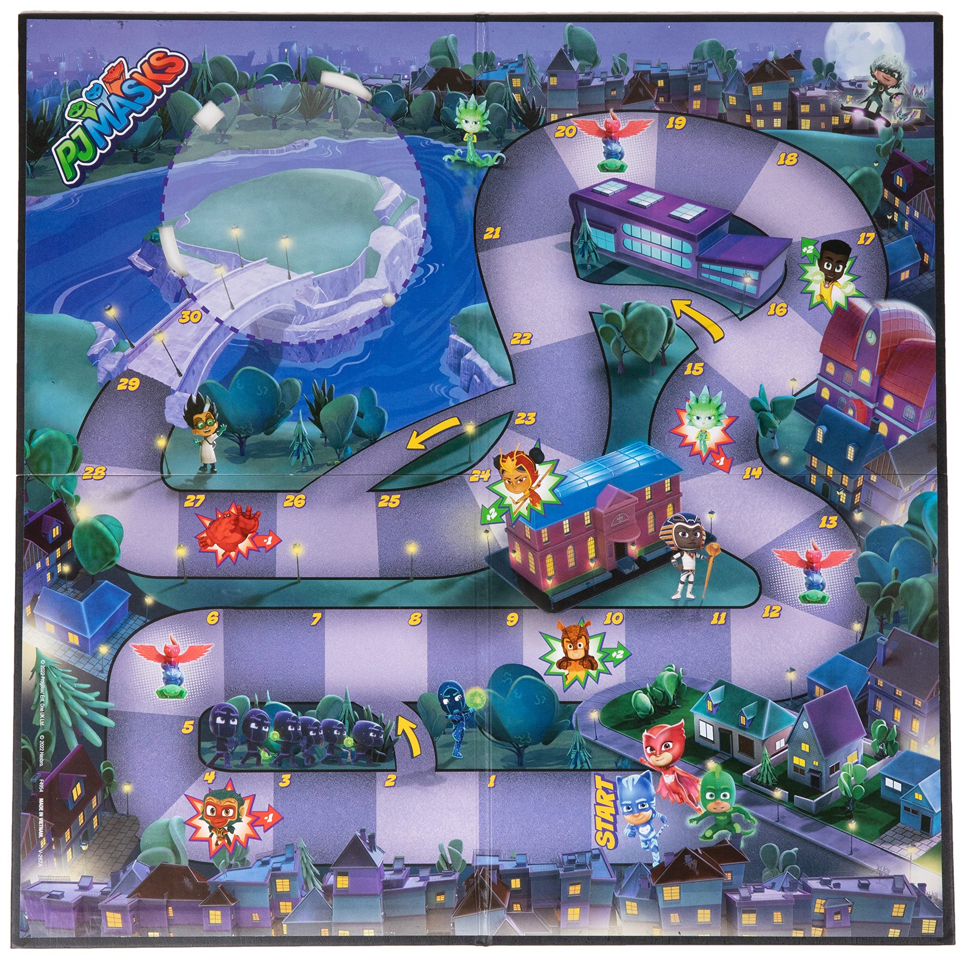 PJ Masks Hasbro Gaming HQ Rescue Kids Board Game, Preschool Games, Race to Stop Romeo, Includes 3D Plastic Tower, Kids Games Ages 4 and Up
