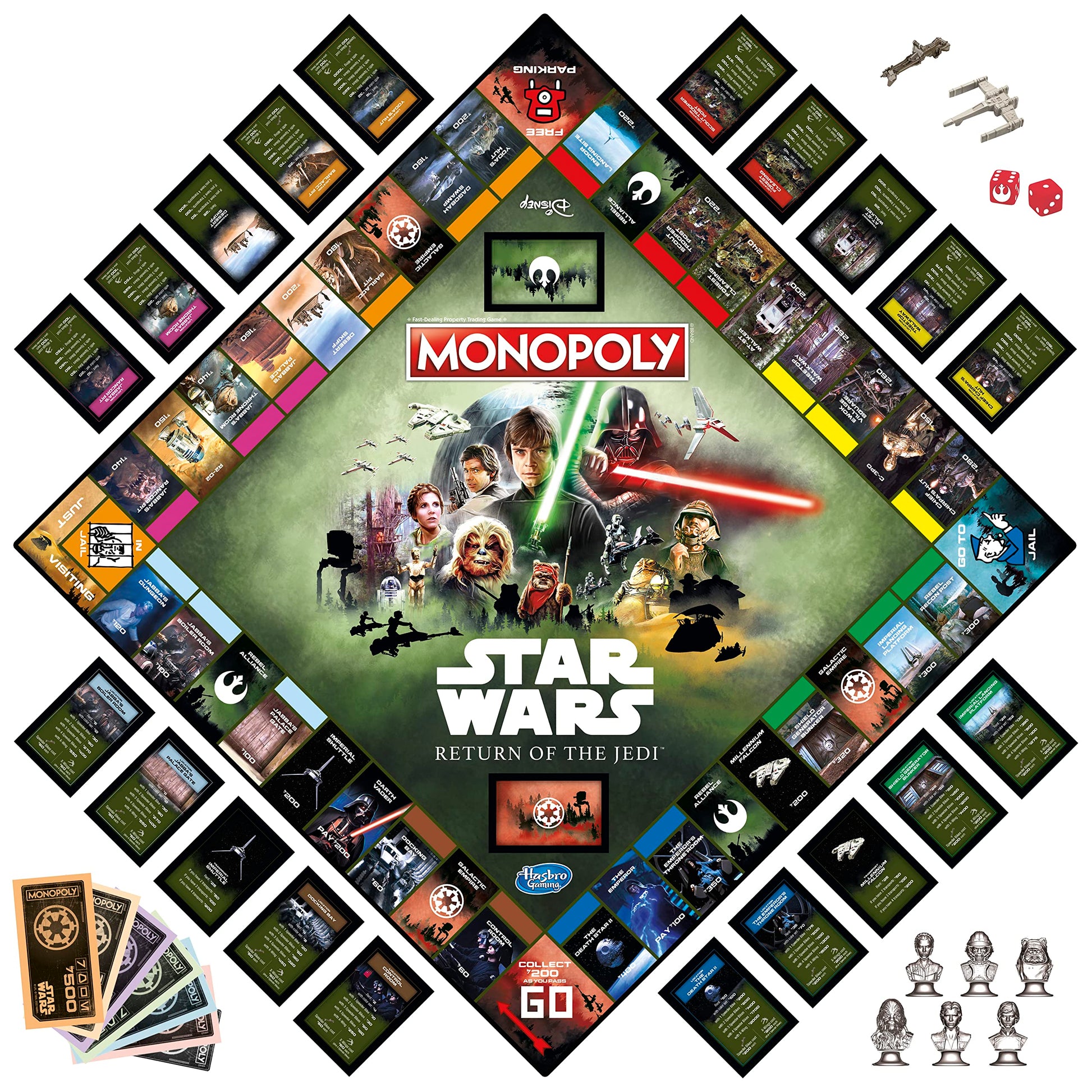 Hasbro Gaming Monopoly: Star Wars Return of The Jedi Board Game for 2-6 Players, Inspired by Return of The Jedi Movie, Game for Families and Kids Ages
