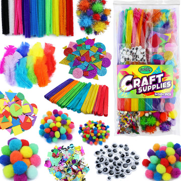 Arts and Crafts Supplies Kit for Kids - Boys and Girls Age 4 5 6 7 8 Years Old - Toddler Art Set Activity Materials - Great for Preschool
