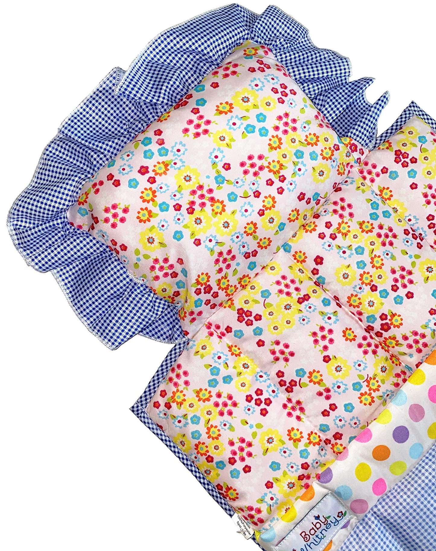 Whitney Baby Doll Bedding Set - Pillow, Blanket, Quilt for American Girl Doll