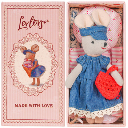 LEVLOVS Christmas Dolls Christmas Mice Winter Mice Mouse in a Box Toy Baby Registry Gift