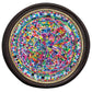 eeBoo: Piece and Love Triangle Pattern 500 Piece Round Circle Jigsaw Puzzle, Jigsaw Puzzle for Adults and Families, Includes Glossy and Sturdy Pieces